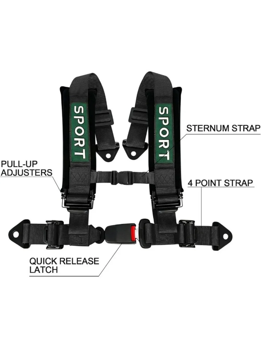 2 PCS 4-Point Safety Harness Set - Adjustable, Durable, Perfect for Kids & Pets